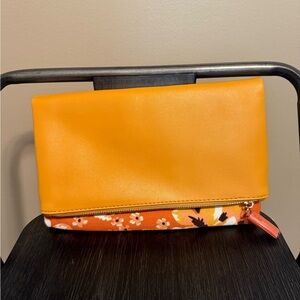 RACHEL PALLY orange floral folded zip clutch bag
